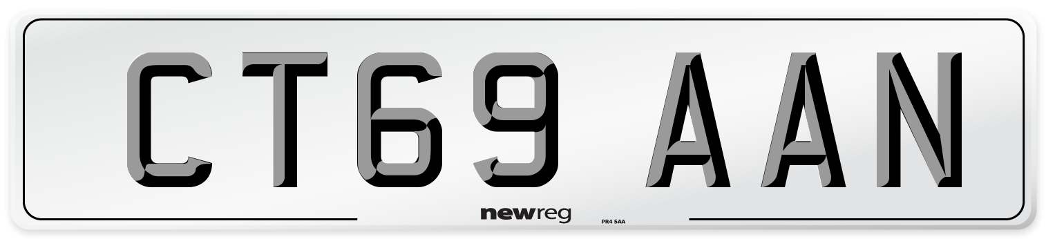 CT69 AAN Number Plate from New Reg